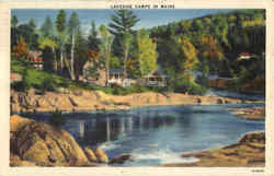 Lakeside Camps In Maine Scenic, ME Postcard Postcard