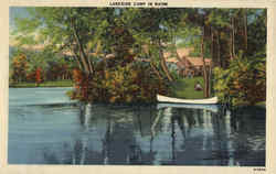 Lakeside Camp In Maine Postcard