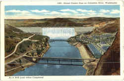 Grand Coulee Dam On Columbia River Postcard