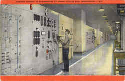 Control Board In Powerhouse At Grand Coulee Dam Washington Postcard Postcard