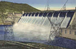 Power Transmission Towers Grand Coulee Dam Washington Postcard Postcard