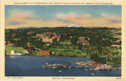 University Of Washington And Seattle Yacht Club Postcard