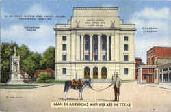 U. S. Post Office And Court House Texarkana, AR Postcard Postcard