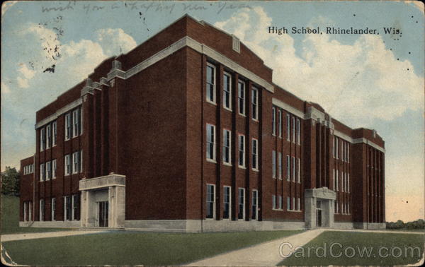 High School Rhinelander Wisconsin