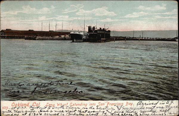 Long Wharf Extending into San Francisco Bay Oakland California