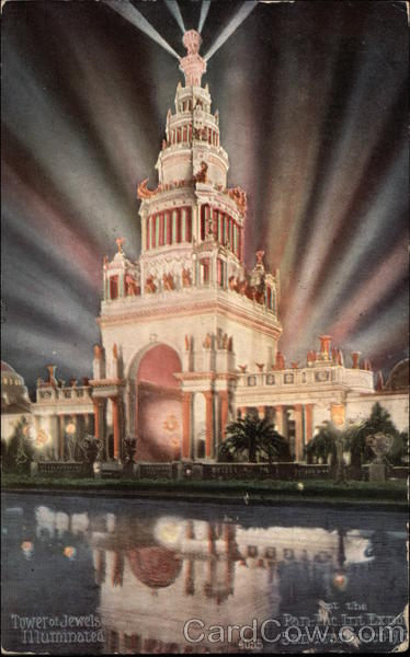 Tower of Jewels, Illuminated 1915 Panama-Pacific Exposition