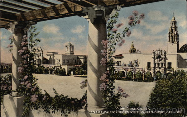 View of Buena Vista San Diego California 1915 Panama-California Exposition