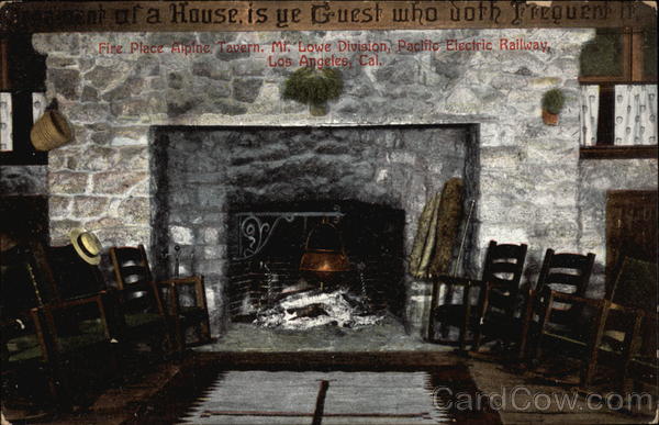 Fireplace, Alpine Tavern Los Angeles California