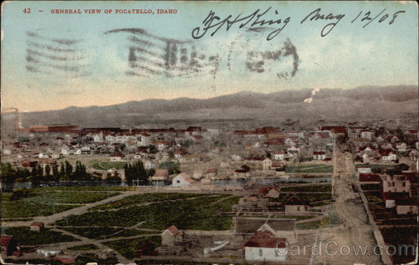 General View of City Pocatello Idaho