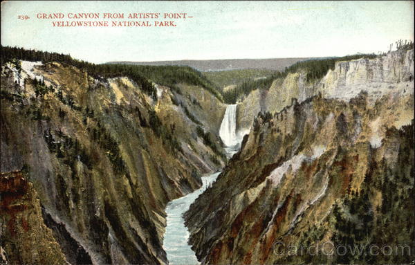 Grand Canyon from Artists' Point Yellowstone National Park