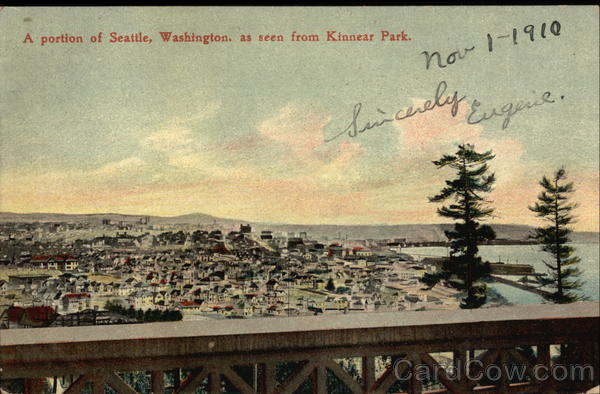 A portion of Seattle, Washington, as seen from Kinnear Park