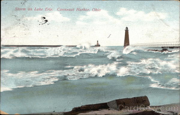 Storm on Lake Erie Conneaut Harbor Ohio