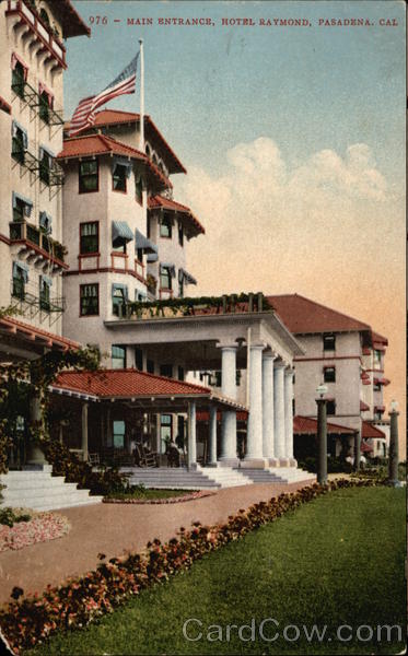 Main Entrance, Hotel Raymond Pasadena California