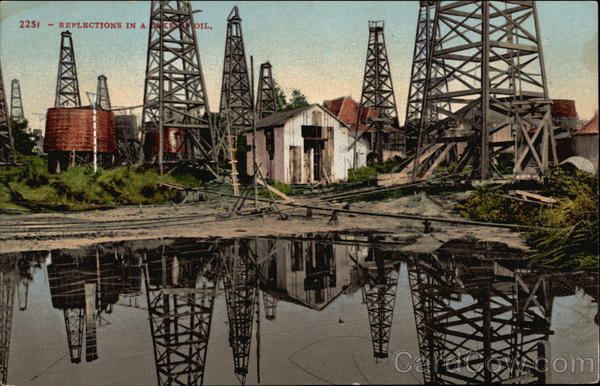 Reflections in a Lake of Oil Oil Wells