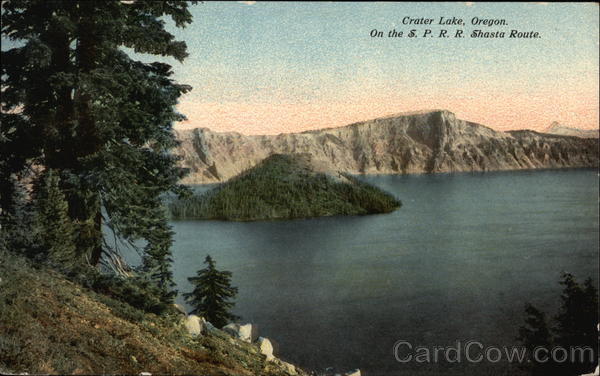 On the S.P.R.R. Shasta Route Crater Lake National Park Oregon