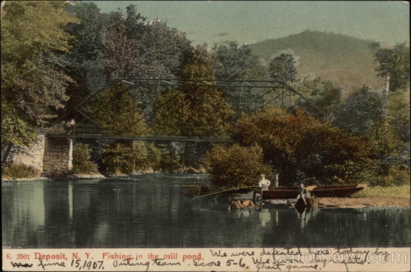 Fishing in the Mill Pond Deposit New York