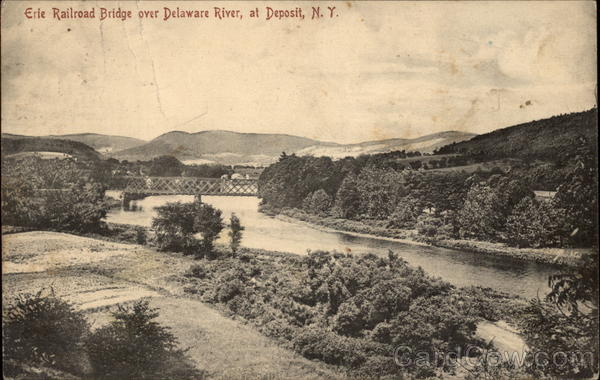 Erie Railroad Bridge Over Delaware River Deposit New York