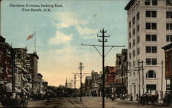 Garrison Avenue, looking East Fort Smith, AR Postcard Postcard