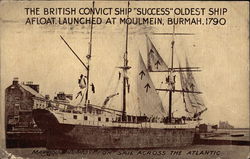 The British Convict Ship "Success" Postcard