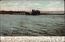 Long Wharf Extending into San Francisco Bay Oakland, CA Postcard Postcard