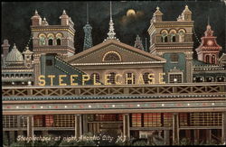 Steeplechase at Night Postcard