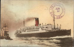 RMS "Tuscania" - Cunard Line Postcard