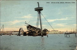Wreck of the Maine Postcard