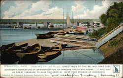 Shipping on the River Springfield, MA Postcard Postcard