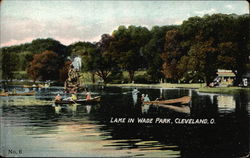 Lake in Wade Park Cleveland, OH Postcard Postcard