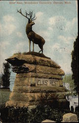 Elks' Rest, Woodmere Cemetary Postcard