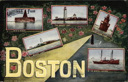 Greetings from Boston Postcard