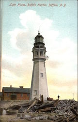Light House, Buffalo Harbor Postcard