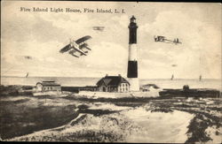 Fire Island Light House New York Postcard Postcard