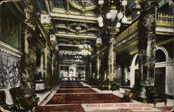Marble Lobby, Hotel Alexandria Postcard