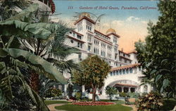 Gardens of Hotel Green Pasadena, CA Postcard Postcard