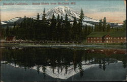 Beautiful California - Mount Shasta from McCloud Mill Postcard