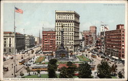 Euclid Avenue and Superior Street Cleveland, OH Postcard Postcard