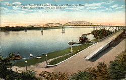 Lincoln Highway, Lyons and Fulton Bridge Postcard