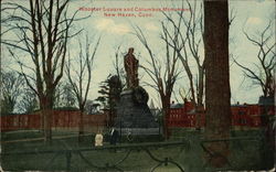 Wooster Square and Columbus Monument Postcard