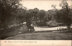 Scene in Bever Park Cedar Rapids, IA Postcard Postcard