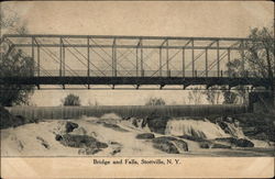 Bridge and Falls Stottville, NY Postcard Postcard