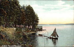 View of Lake Thompson Oxford, ME Postcard Postcard