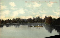 Blanchard River near Riverside Park Postcard