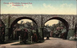 Entrance to Wissahickon, Fairmount Park Postcard
