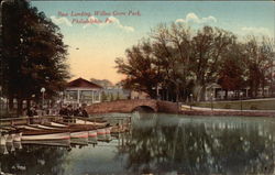 Boat Landing, Willow Grove Park Postcard