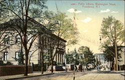 Public LIbrary - Washington Street Postcard