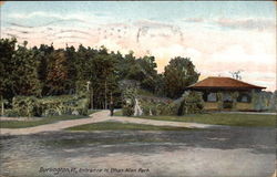 Entrance to Ethan Allen Park Postcard