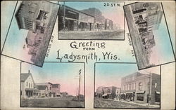 Greeting from Ladysmith, Wis Postcard