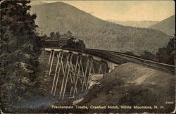 Frankenstein Trestle, Crawford Notch White Mountains, NH Postcard Postcard