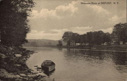 Delaware River Deposit, NY Postcard Postcard
